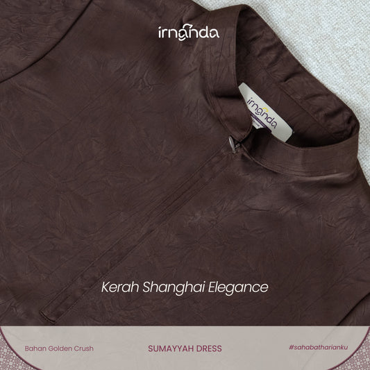 Irnanda - Sumayyah Gamis Tekstur Golden Crush Abaya Chic Ironless
