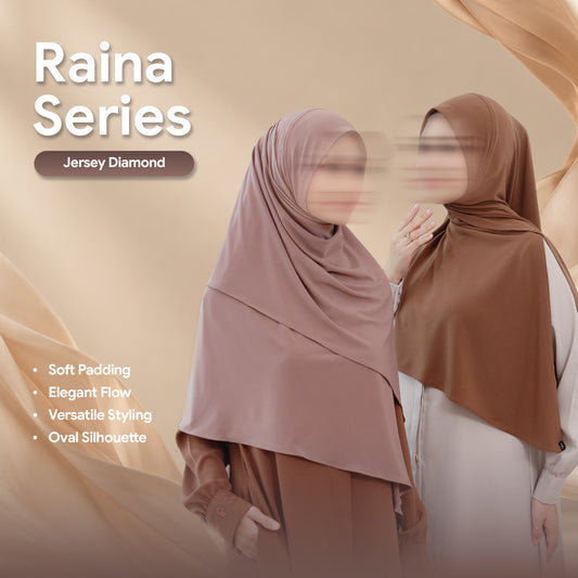 Irnanda Raina Jilbab Instant Segitiga Oval Anti Tembem Jersey Diamond Premium