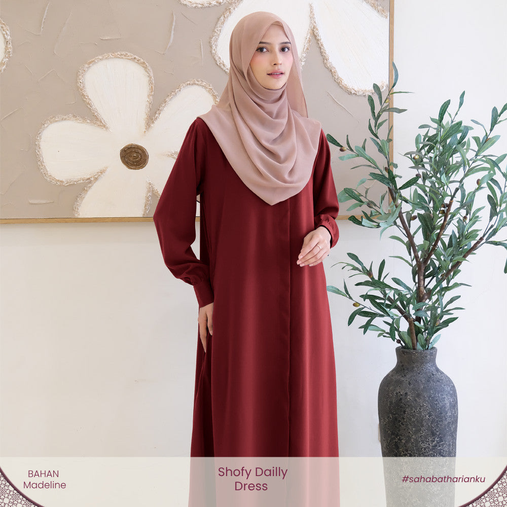 Irnanda - Shofy Dress Gamis Wanita Madeline Premium Flowy