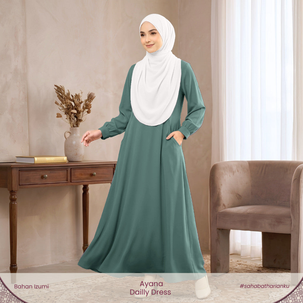 Irnanda - Ayana Gamis Wanita Polos Izumi Gamis Umroh Haji