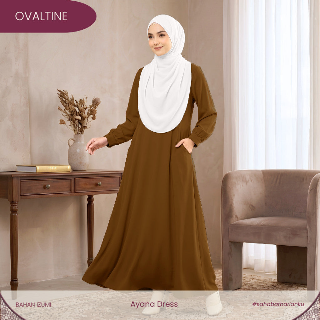 Irnanda - Ayana Gamis Wanita Polos Izumi Gamis Umroh Haji