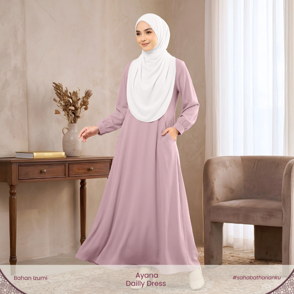 Irnanda - Ayana Gamis Wanita Polos Izumi Gamis Umroh Haji