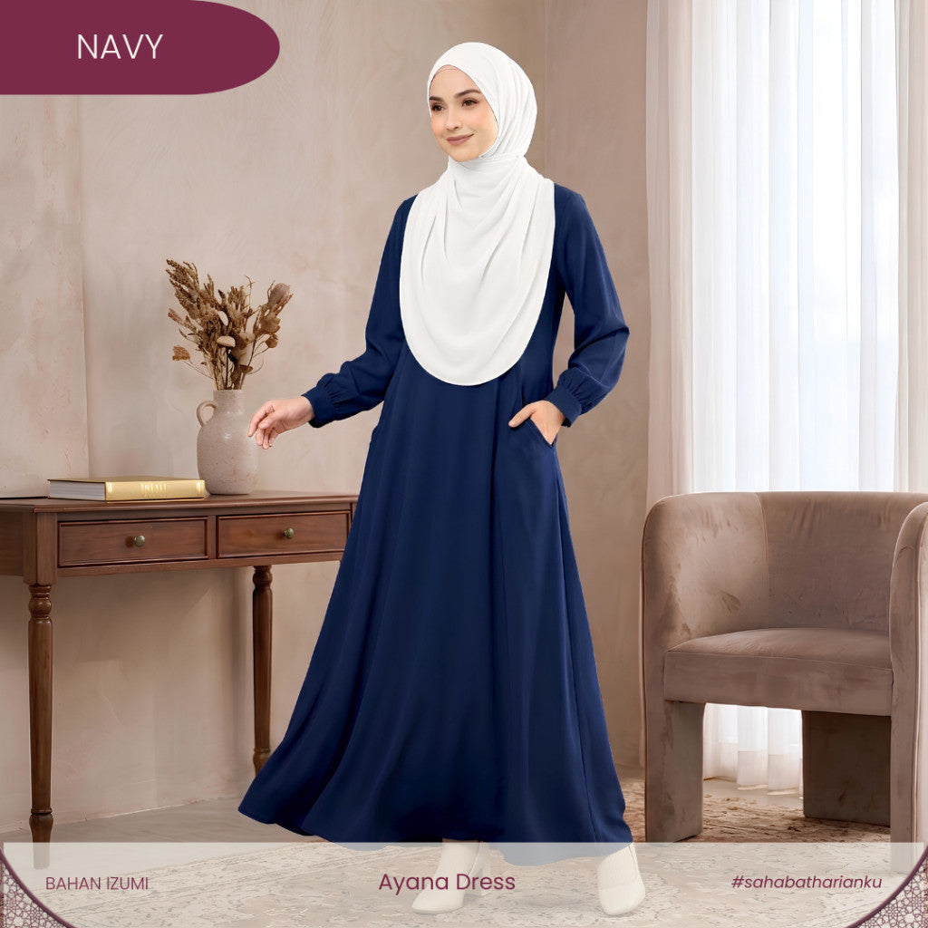 Irnanda - Ayana Gamis Wanita Polos Izumi Gamis Umroh Haji