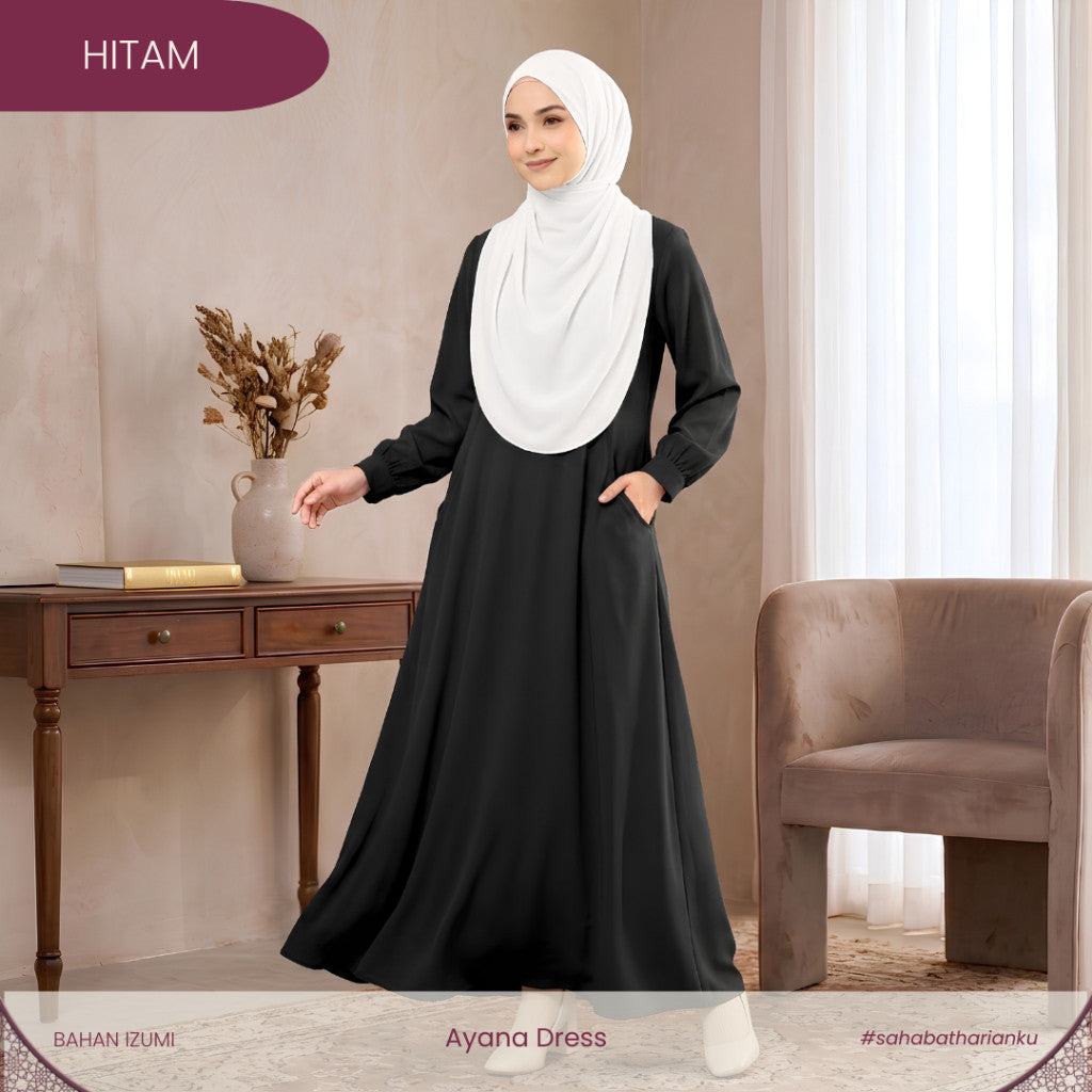 Irnanda - Ayana Gamis Wanita Polos Izumi Gamis Umroh Haji
