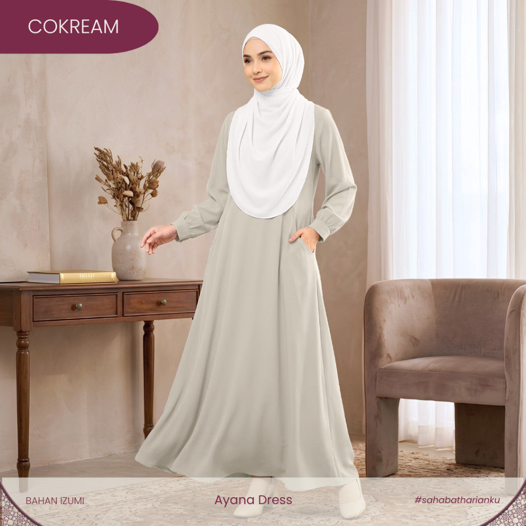 Irnanda - Ayana Gamis Wanita Polos Izumi Gamis Umroh Haji