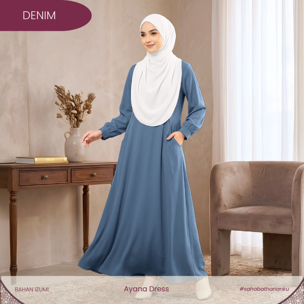 Irnanda - Ayana Gamis Wanita Polos Izumi Gamis Umroh Haji