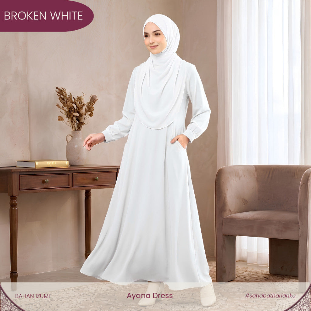 Irnanda - Ayana Gamis Wanita Polos Izumi Gamis Umroh Haji