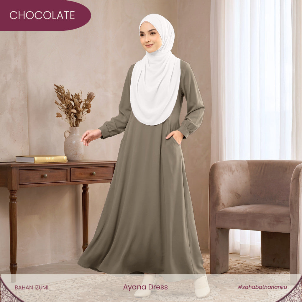 Irnanda - Ayana Gamis Wanita Polos Izumi Gamis Umroh Haji