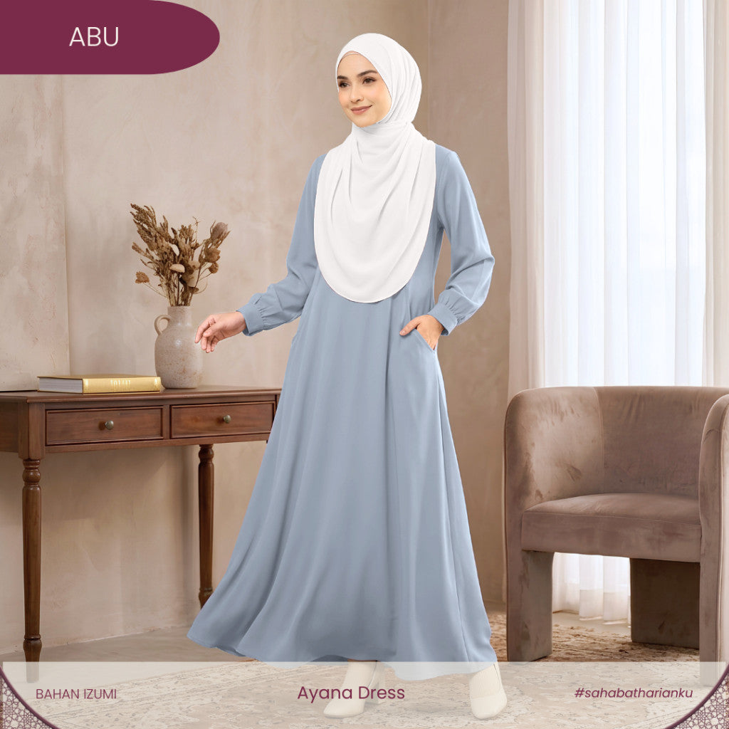 Irnanda - Ayana Gamis Wanita Polos Izumi Gamis Umroh Haji