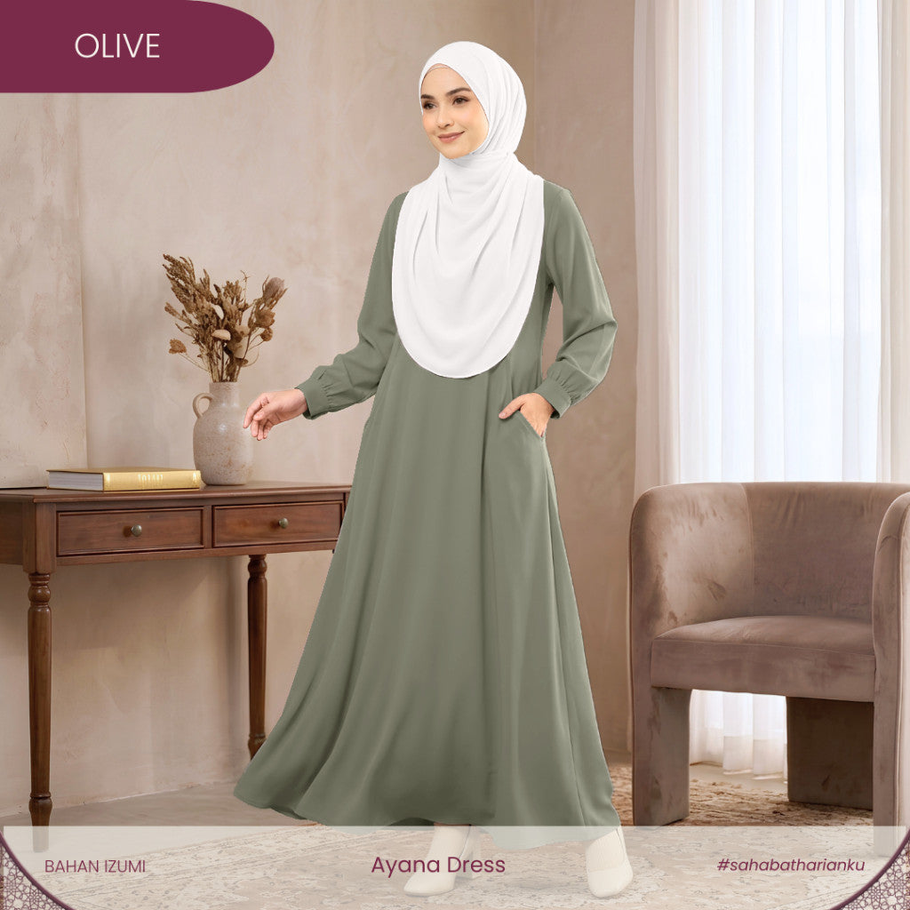 Irnanda - Ayana Gamis Wanita Polos Izumi Gamis Umroh Haji