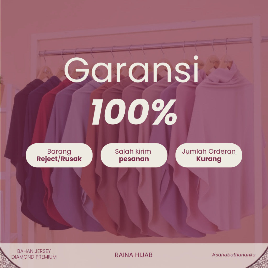 Irnanda Raina Jilbab Instant Segitiga Oval Anti Tembem Jersey Diamond Premium