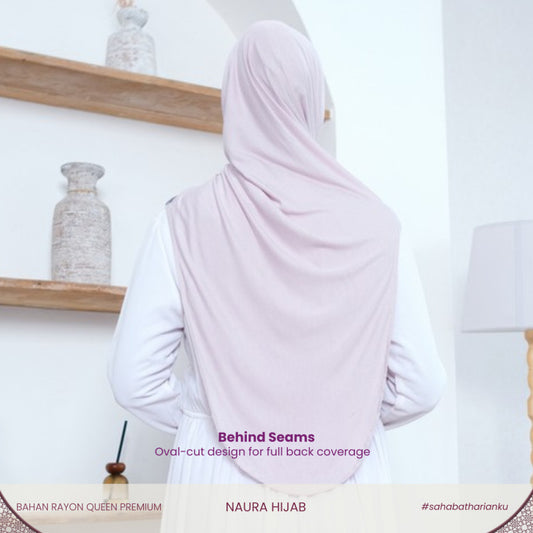 Irnanda Hijab NAURA Series Kerudung Bergo Instant Malay Syar'i Rayon Queen Lembut Anti Tembem Soft Pad