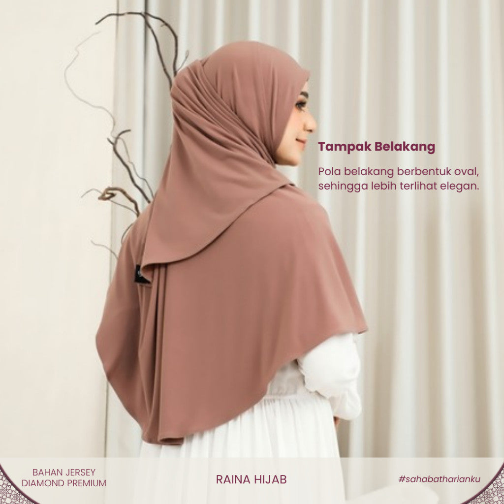Irnanda Raina Jilbab Instant Segitiga Oval Anti Tembem Jersey Diamond Premium