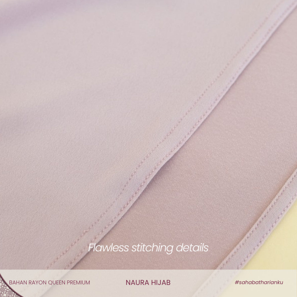 Irnanda Hijab NAURA Series Kerudung Bergo Instant Malay Syar'i Rayon Queen Lembut Anti Tembem Soft Pad