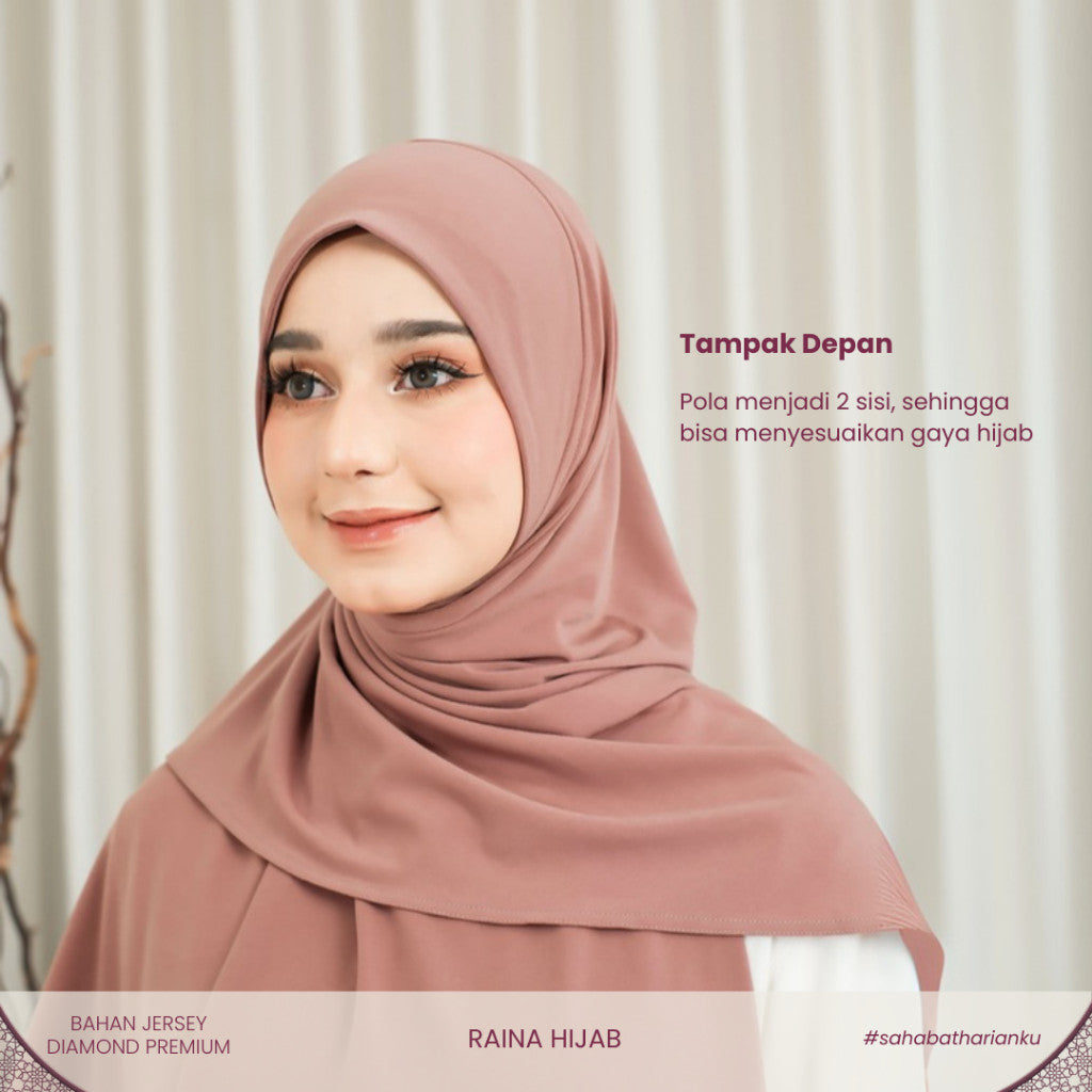 Irnanda Raina Jilbab Instant Segitiga Oval Anti Tembem Jersey Diamond Premium