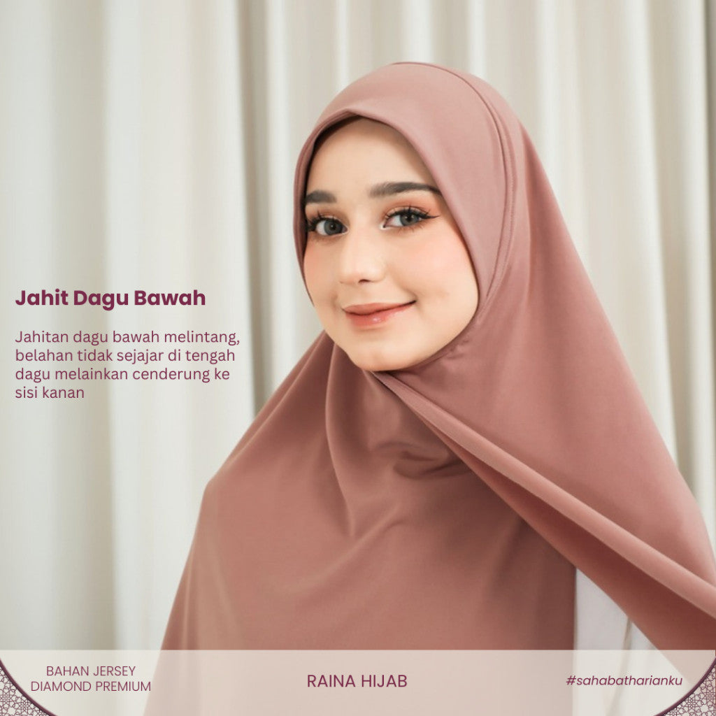 Irnanda Raina Jilbab Instant Segitiga Oval Anti Tembem Jersey Diamond Premium