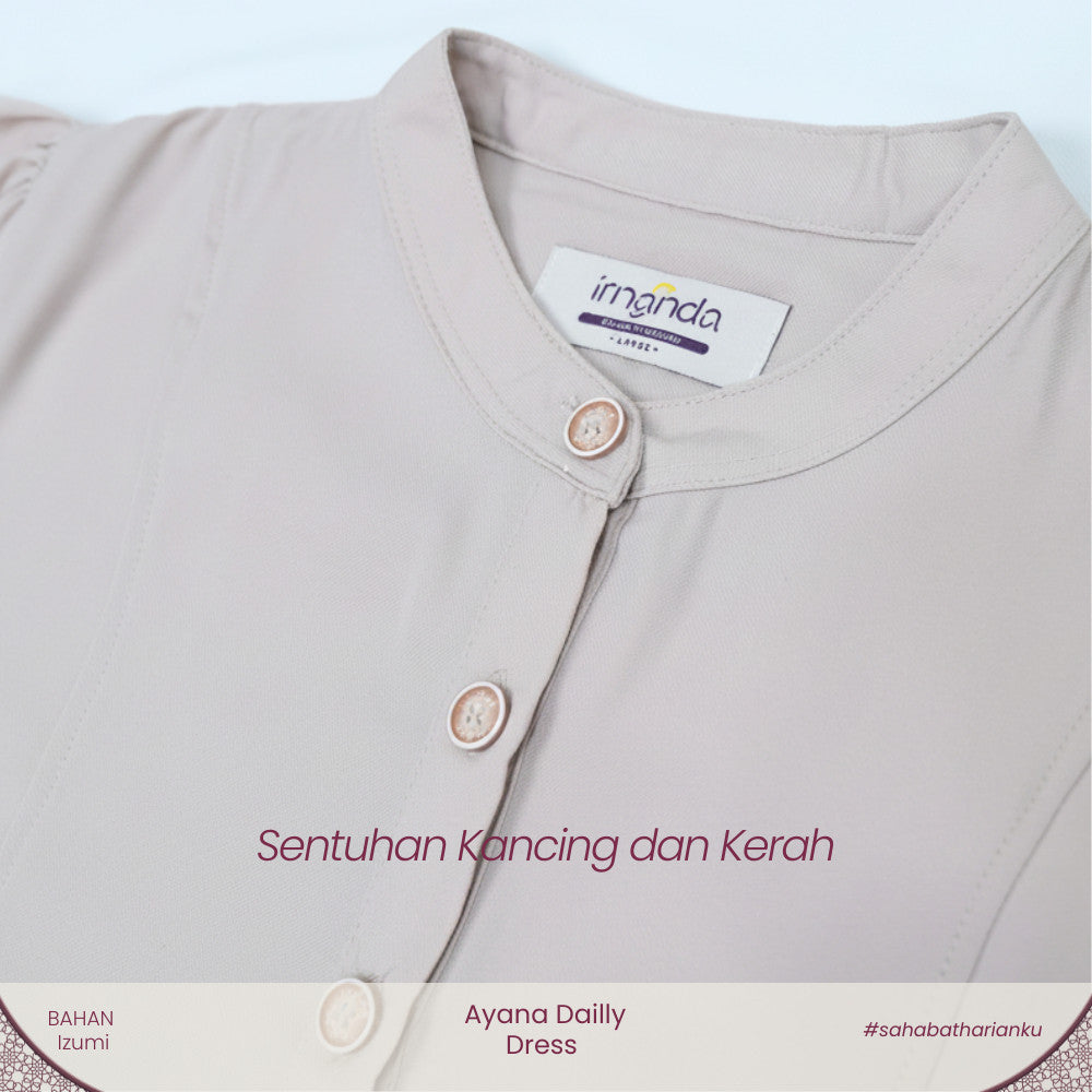 Irnanda - Ayana Gamis Wanita Polos Izumi Gamis Umroh Haji