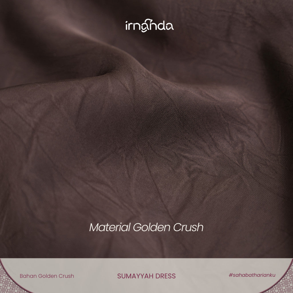 Irnanda - Sumayyah Gamis Tekstur Golden Crush Abaya Chic Ironless