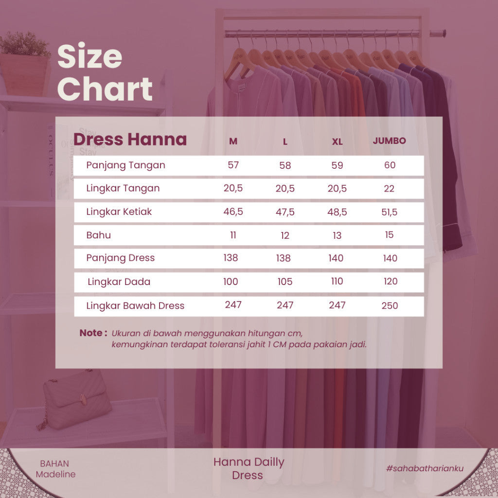 Irnanda - Hanna Dress Gamis Wanita Polos Madeline Zipper A-Line