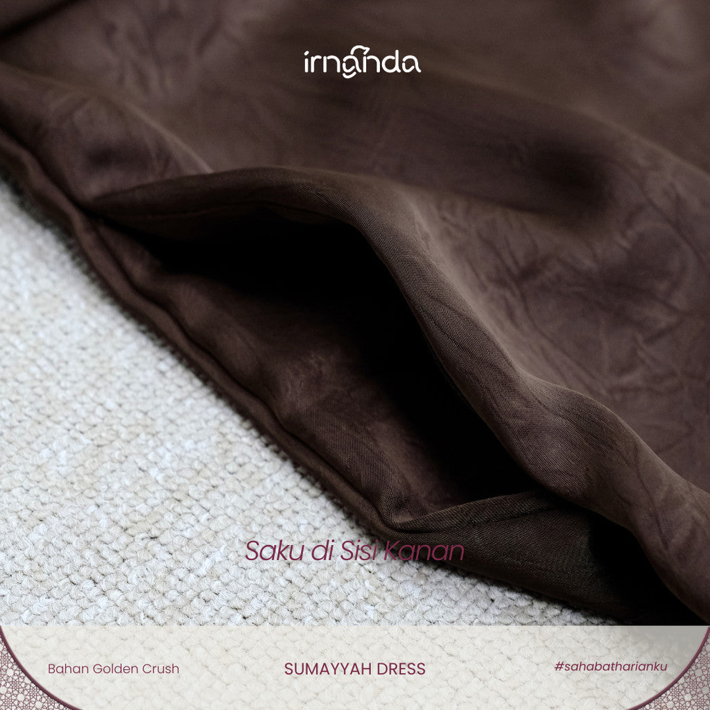 Irnanda - Sumayyah Gamis Tekstur Golden Crush Abaya Chic Ironless