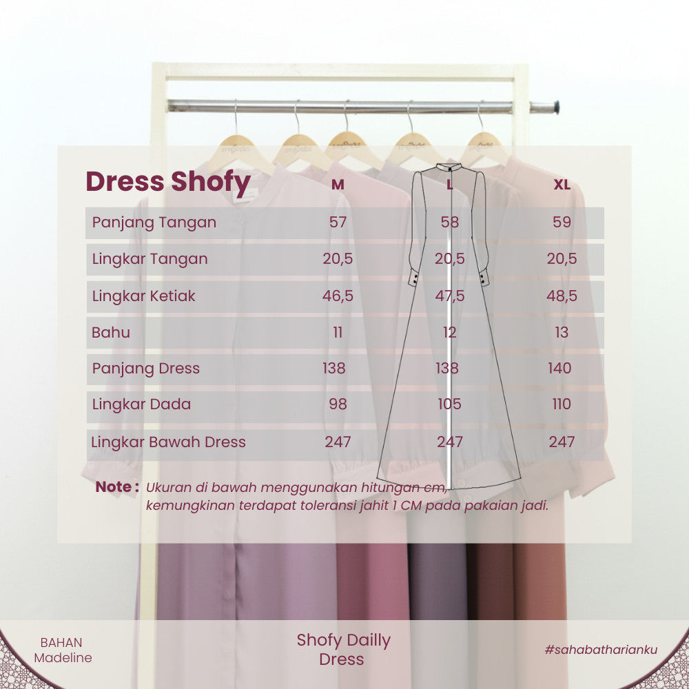 Irnanda - Shofy Dress Gamis Wanita Madeline Premium Flowy