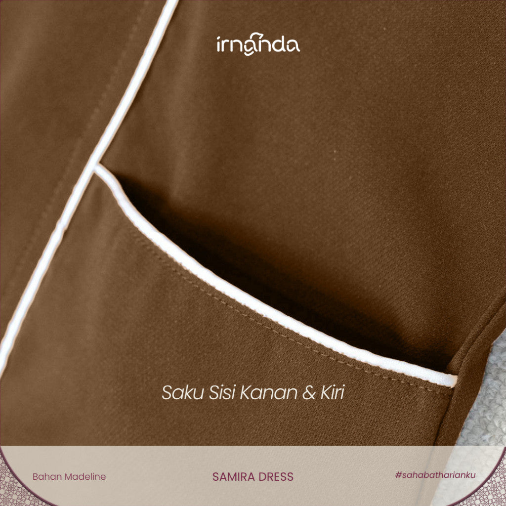 Irnanda - Samira Dress Loose Abaya Madeline Premium Zipper A-Line