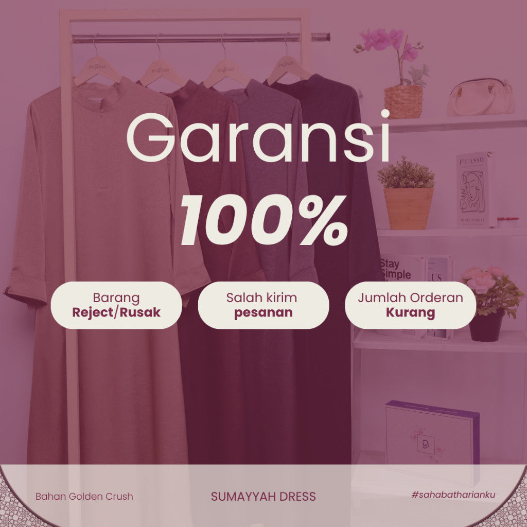 Irnanda - Sumayyah Gamis Tekstur Golden Crush Abaya Chic Ironless